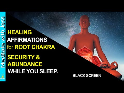 Black Screen. Heal Root Chakra SECURITY, SAFETY, ABUNDANCE Powerful Root Chakra Affirmations 256Hz