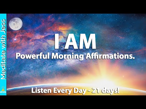 POWERFUL POSITIVE Morning I AM Affirmations. 21 Day Challenge! Wake UP POSITIVE & FEEL GREAT Today!