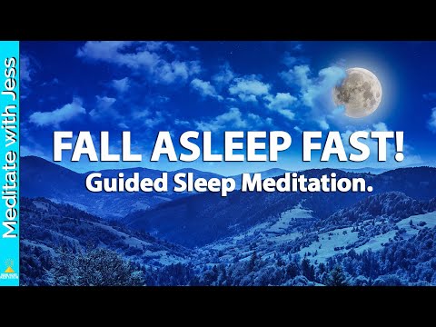 Fall Asleep Fast! Stop Overthinking Stress Relief~ Guided Sleep Meditation~Deep Healing Sleep Music.