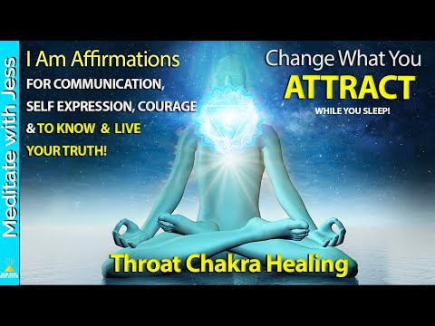 HEAL the THROAT CHAKRA~I Am Affirmations While You Sleep for Communication, Self-Expression, & Truth