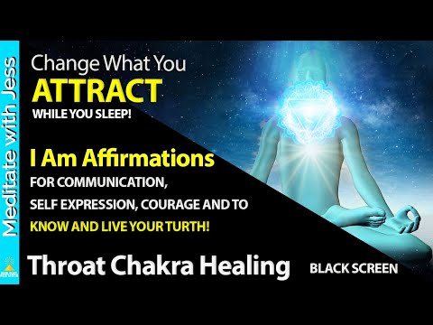 I Am Affirmations | Communication, Self-Expression & Truth. Black screen Healing The Throat Chakra