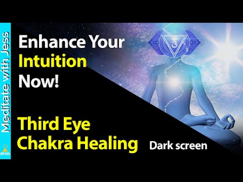 Affirmations For Enhanced Intuition! Third Eye Chakra Healing While You Seep. Dark Screen